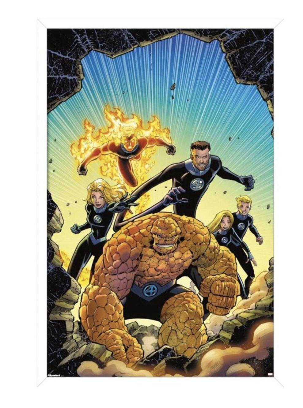 New Sealed FANTASTIC FOUR Cartoon Comic Book #4 POSTER - 22x34 - 26455